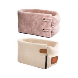 Lits pour chats, meubles de voiture, siège de sécurité pour animaux de compagnie, Console centrale automatique, coussin de nid pour chien, sac de transport Portable amovible pour chiot pour Automobile268i