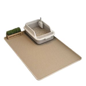 Cat Beds Furniture cat accessories Double layer Non slip big Litter Mat Pet Box Filter MatWear Resistant 231101