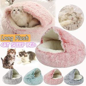 Lits pour chats meubles chat maison lit pour chats chien tapis sommeil chaud chat nid coussin chien chiot canapé pour chat chiot peluche sommeil lit chats canapé Cage 231011