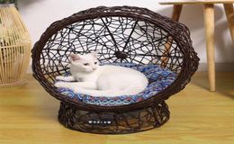 Cat Lits meubles cat039s Nest dog039 hamac swing suspendu cage bet lits rattan tissage house2868335