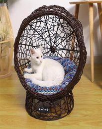 Cat Lits meubles cat039s Nest dog039 hamac swing suspendu cage bet lits rattan tissage house3720120