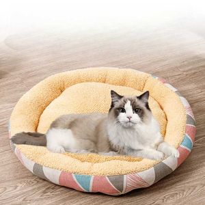 Camas de gato muebles cómodos camas para mascotas de tela de lujo camas de gatos colses camas de perros de forma redonda nido para mascotas para perros pequeños colchón de perros medianos colchones de gatito camas