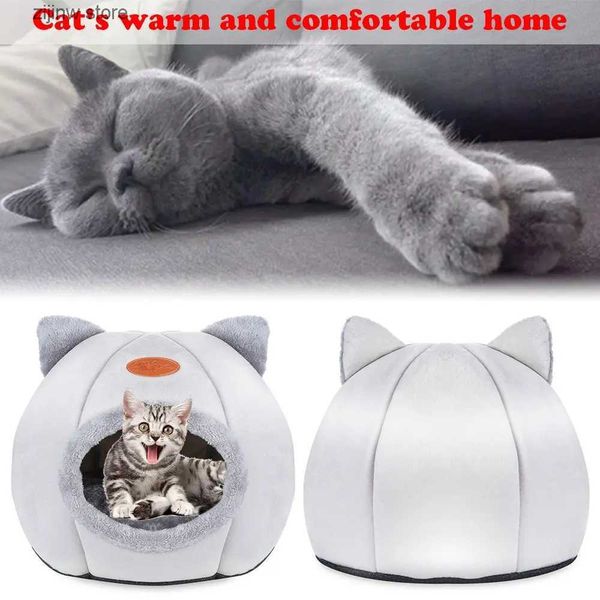 Lits pour chats Meubles Chat mignon Chien de compagnie Nid de chat Doux et confortable Nid de chat semi-fermé Nid de chien Fournitures d'intérieur pour animaux de compagnie pour chats et chiens pour jouer, se reposer et se détendre Y240322