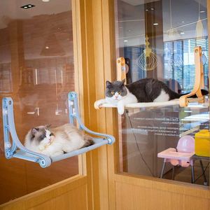 Lits de chats meubles mignon lits suspendus portant 22,5 kg chat fenêtre ensoleillée siège animal de compagnie chat hamac confort