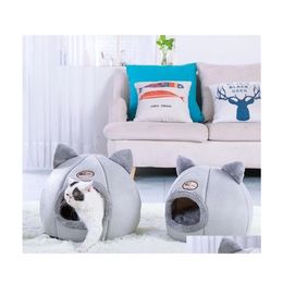Katbedden meubels diep slaap comfort in winterbed kleine mat mand voor katten huisproducten huisdieren tent gezellige grot indoor 220323 dr dh0js