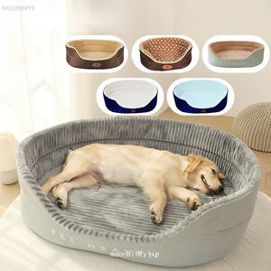 Camas para gatos, muebles, cama para perros de doble cara, tamaño grande, casa para perros, sofá, perrera, forro polar suave para mascotas, accesorios cálidos para mascotas SL 230704