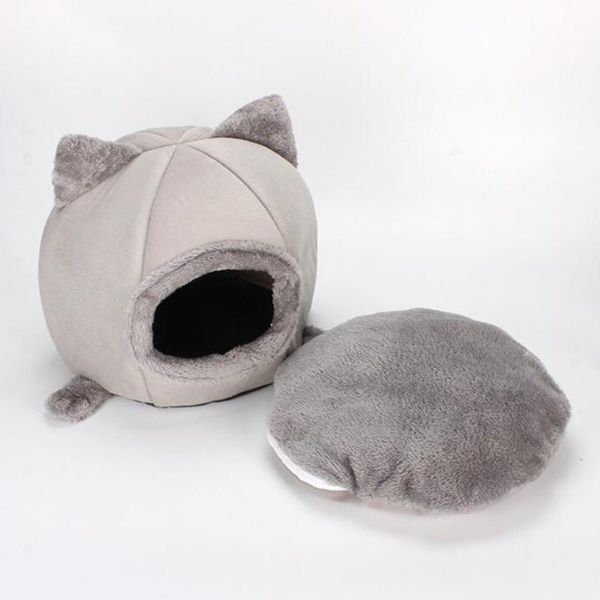 Lits pour chats, meubles durables, lavables, doux, coussin pour animaux de compagnie, nid de chat, maison, lit pour chien, chaton, peluche, chaud, hiver