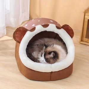 Lits pour chats, meubles de maison pour petits chiens, confortable, en forme d'ours, grotte, Semi-fermée, chaton, chiot, Nestvaiduryd