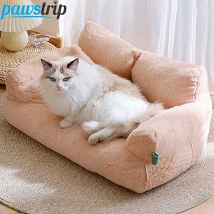 Lits de chats meubles luxury lit de lit de chat canapé hiver wink chat nid lit animal de compagnie pour petits chiens moyens chats confortables lits de chiot en peluche