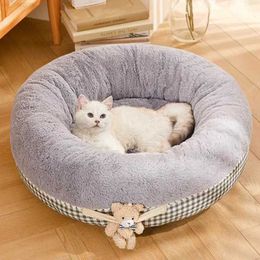 Lits pour chats meubles nouveau lit de chat doux et confortable pour chats petit chien lit chaud pour animaux de compagnie chiot chenil canapé chaton grotte coussin accessoires de chat chaud