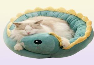 Katbedden meubels huisdier bed dinosaurus ronde kleine hond voor s mooie puppymat zachte bank nest warme kitten slaap s producten l2208265054406