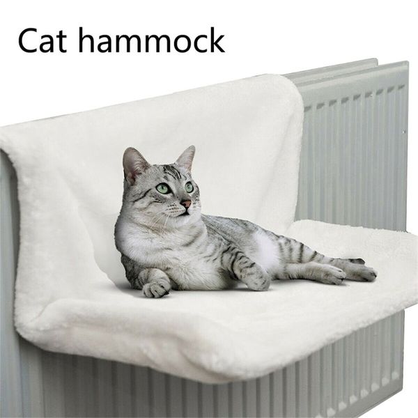 Lits de chats meubles animaux chat animal hamac de luxe lit radiateur suspendu hiver tobe toison panier hamacs métal cadre en fer lit de couchage pour chats 221010