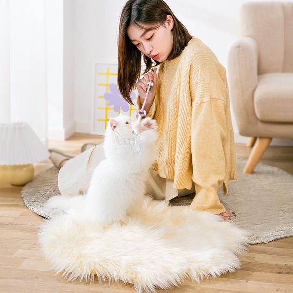 Camas para gatos, muebles para perros y gatos, estera para dormir para otoño e invierno, manta cálida, productos de nido suave y grueso, Casa Gato