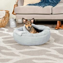 Meubles de lits de chat Produits pour animaux de compagnie Extra Small Plus Performance Linet Digned Donut Dog and Cat Bed Mist Grey