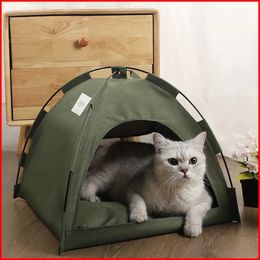 Cat lits meubles pour animaux de compagnie lit lit maison de chats fournit des accessoires de produits chauds coussin de coussinets chauds canapé panier lit hiver malif de tente de tente