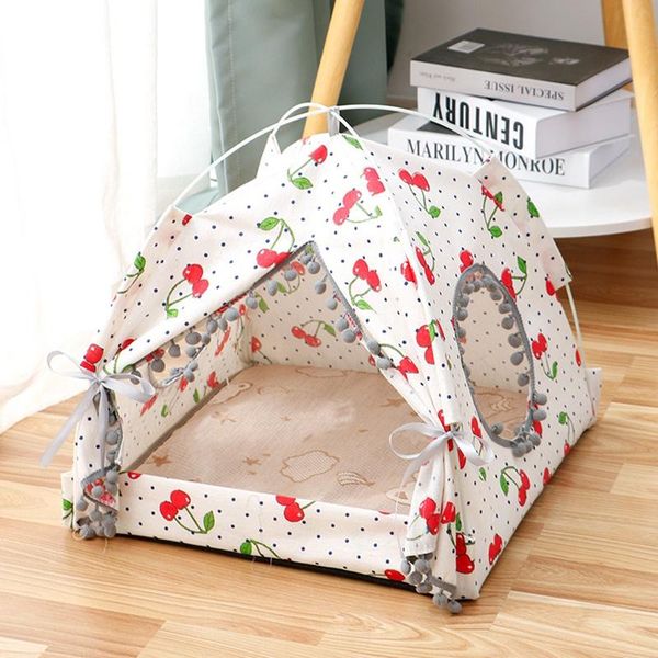 Chat Lits Meubles Pet Tente Lit Pour Maison Confortable Accessoires Nid Apaisant Petits Chiens Chihuahua Cabane Pliante S-XL