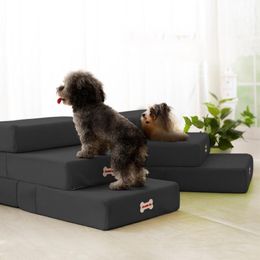 Lits de chat meubles rampes pour chien maille respirante pliable rembourré escalier pour animaux de compagnie rampe de lit détachable 2 étapes robuste Build2808