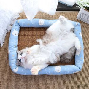 Cat lits meubles d'été lit de chat de chat coussin de glace de glace à la soie fraîche