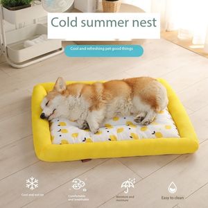 Katbedden meubels Zomerkoeling Pet Dog Bed Ice Pad Traspirante Cane Pad Gatto Letto Mascotte Pad Cane Impermeabile Cool Pad Cool Mat Dog Accesso 230525