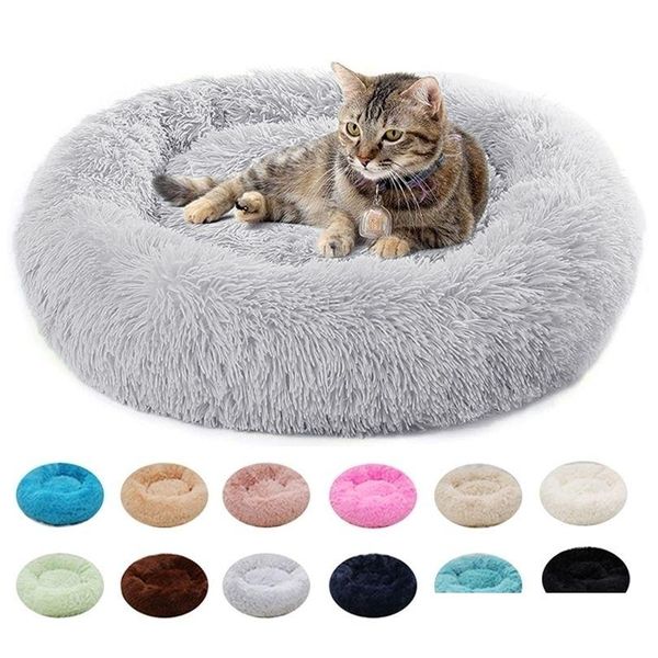 Meubles de lits de chat Super doux lit pour animaux de compagnie p fl fl lavable calme beignet artefact slee confortable adapté à toutes sortes de chutes livrer dhm0n