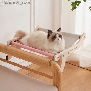 Cat Beds Furniture Window Wooden Assembly Hanging Bed Pet Mat Cozy Sunny Seat Mounted Cats Hammock Aerial Shelf Nest YQ231020