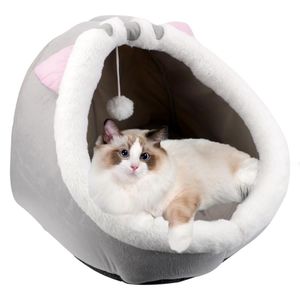 Lits de chats meubles hiver warm-lit de lit pour animaux de compagnie pliables
