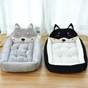 Lits de chats meubles hiver chauds chiots de chats canapé lit de lit lavable caricatures lits pour animaux de compagnie pour les petits chiens chats yorkies katten kennells animaux de compagnie accessoires