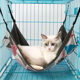 Lits de chat suspendus hamac chaises longues petits sacs de couchage pour animaux de compagnie tapis court en peluche chaud chaton maison canapé coussin fournitures pour chats