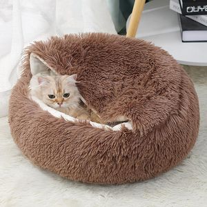 Chat Lits Long Canapé En Peluche Pour Chats Chien Tapis De Lit Canapé Dormir Doux Chaud Panier Pour Animaux De Compagnie Maison De Chat Nid Chiot Sac Rond Tapis