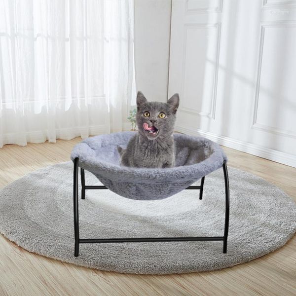 Lits pour chats lit suspendu pour animaux de compagnie rond doux hamac confortable chaise berçante détachable berceau maison pour chats chien nid tapis