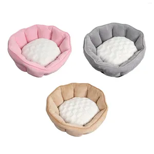 Camas para gatos En forma de concha, cama acogedora, cesta nido cálida, cabaña para perros, gatitos, cachorros, interior, lindo abrazo, almohadilla calentadora para dormir