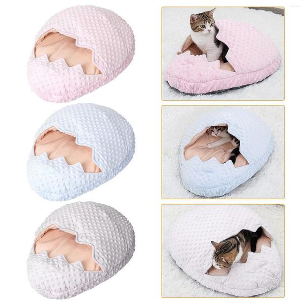 Lits pour chats Sac de couchage doux et chaud pour animaux de compagnie pour garder et refroidir en toutes saisons