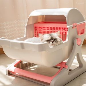 Lettiera per gatti Toilette Extra Large Semiautomatica Lettiera semichiusa per animali domestici