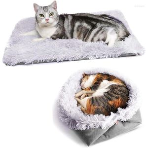 Kattenbedden warm huisdierbed en hondenmatras opvouwbare super zacht kussen donut knuffel kamer voor katten honden kittens puppy's