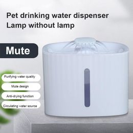 Cat Bowls Feeders Automatisch Pet Dag Water Fontein met LED Electric Dog Mute Drinker Feeder Bowl Drink Dispenser