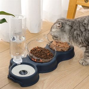 Cat Bowls Feeders Food Bowl Dispensador automático de agua Pet Dog Container Beber Soporte elevado Dish bowl Waterer 221109