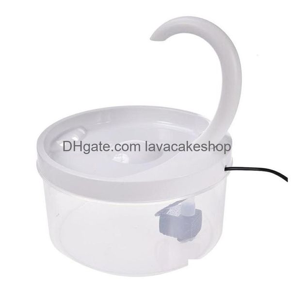 Cat Bowls Feeders Pet Matic Circation Bebedero Alimentador Beber Filtro Suministros Dispensador de agua duradero 220323 Drop Delivery Dhfhc