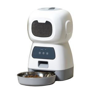 Cat Bowls Feeders Petqueue 3.5L WiFi Dog Pet Feeder Robot roestvrijstalen kom Audio Automatic Sell Food Dispenser