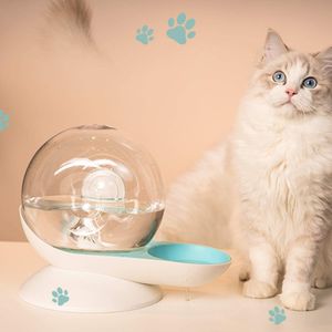 Cat Bowls Feeders Slakken Bubble Water Fountain Automatische huisdierdispenser voor S Honden grote capaciteit drinkbenodigdheden 230222