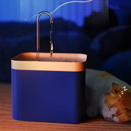 Cat Bowls Feeders Water Fontein Auto filter USB Elektrische demperdrinker kom 1 5L Recirculate Filtring voor S Pet Dispenser 230210