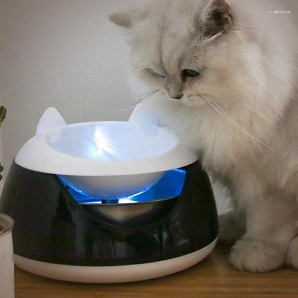 Cuencos para gatos, fuente para mascotas, dispensador de agua, bebida saludable e higiénica, cuenco eléctrico automático de 1,5 l para perros y gatos