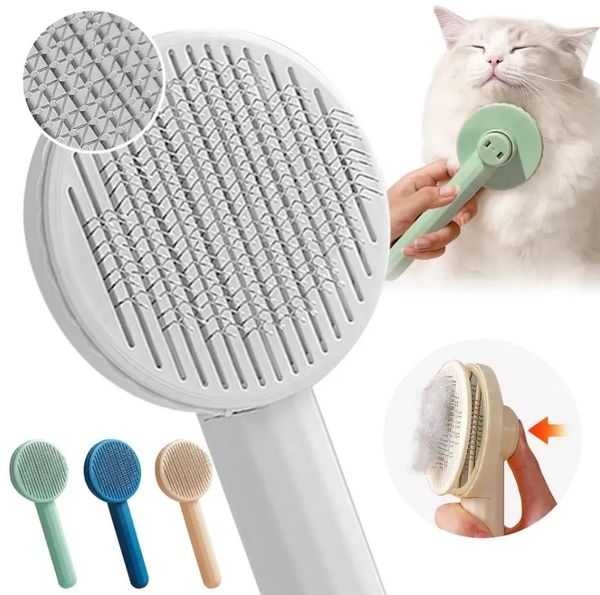 Chat brosse peigne enlèvement chats fournitures de nettoyage outils de toilettage automatique brosse à cheveux tondeuses chien accessoires en gros