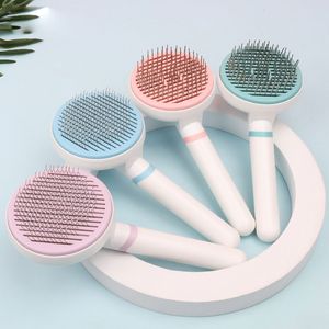 Brosse pour chat pour la mue, brosses pour chat pour chats d'intérieur, brosse pour chat et chien à poils longs ou courts, brosse de toilettage pour chat, peigne pour chaton, lapin, massage enlève la fourrure lâche