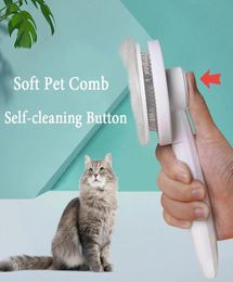 Cat Pet Pet Pet Hair Peaves Chead Pein For Cat Grooming Cansing Cleaning Cleaning Beauty Slicker Pincel Supplies FY3800 3562271