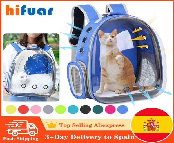 Sacs de transport pour chat Transporteurs pour animaux de compagnie respirants Petit chien Chat Sac à dos Voyage Espace Capsule Cage Sac de transport pour animaux de compagnie Transportant pour chats L2209116838