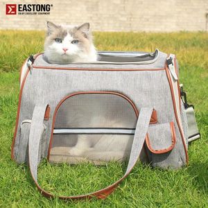 Transporteurs de chats 0-6 kg pour animaux de compagnie Airplane en maille respirante pliable grande capacité sac de transport en plein air