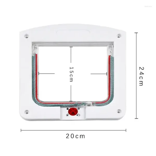 Transportadores para gatos 16200105002, cerradura de seguridad con solapa para perros, puerta para gatos, gatitos, Kit de puerta pequeña de plástico ABS para mascotas