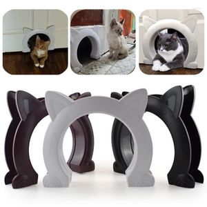 Porte-chats 1 pc ABS plastique chats chiens cadre de porte haute qualité décoration pour animaux de compagnie remplacement maison fournitures