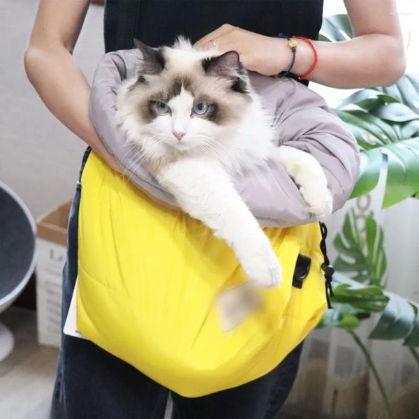 Portadores de gatos 2024 est un bolso de hombro mochila transpirable caliente sale suministros portátiles de cuerda para perros de gran capacidad para mascotas