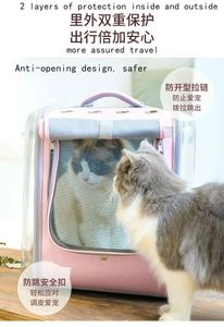 Porte-chats 2024, sac Transparent, Portable, chien, animal de compagnie, grande valise, grand espace pliable